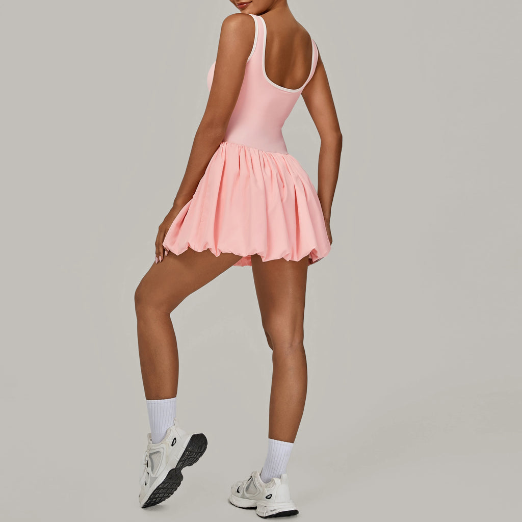 Bubble Court Tennis Dress with Built in Shorts