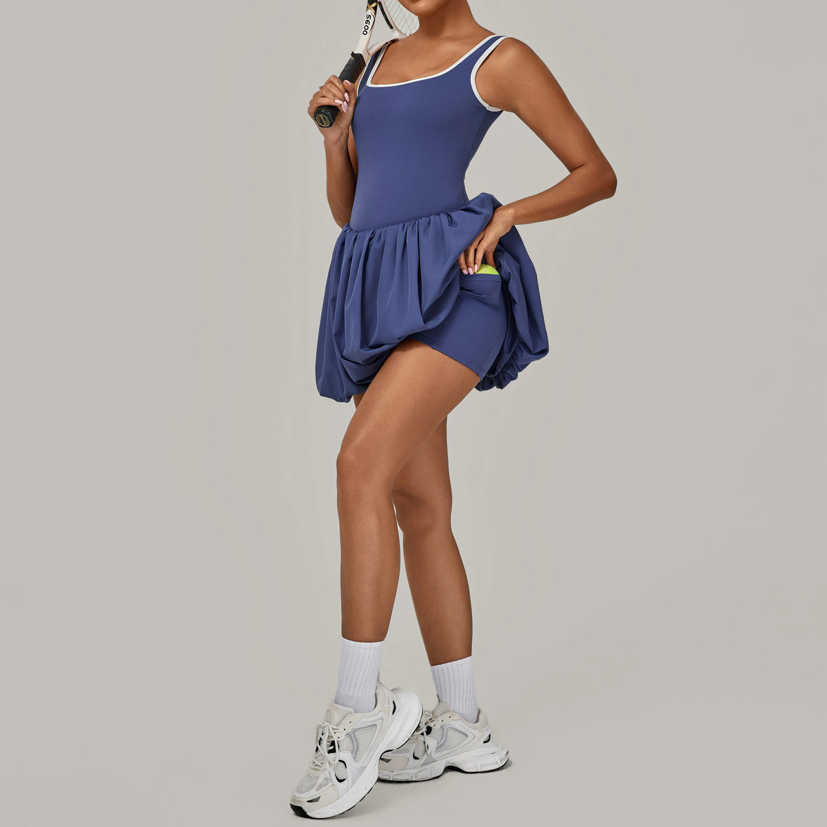 Bubble Court Tennis Dress with Built in Shorts