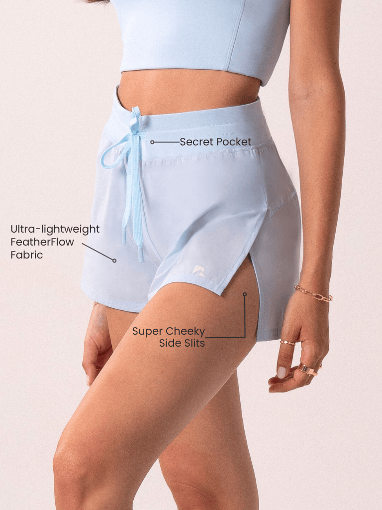 Running Baby Blue Flo Shorts